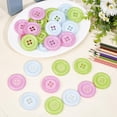 thumbnail image 4 of 30Pcs 3 Colors Buttons Plastic Flat Round Large Resin Craft Flatback Button Mixed 4 Holes Waterproof for Crochet Knitting Arts Projects Hand Made Gifts Sorting DIY DIY, 4 of 5