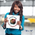 thumbnail image 4 of 3dRose, Super bowl. Win today, conquer tomorrow inspirational football gift, 10x10 Wall Clock, 4 of 8
