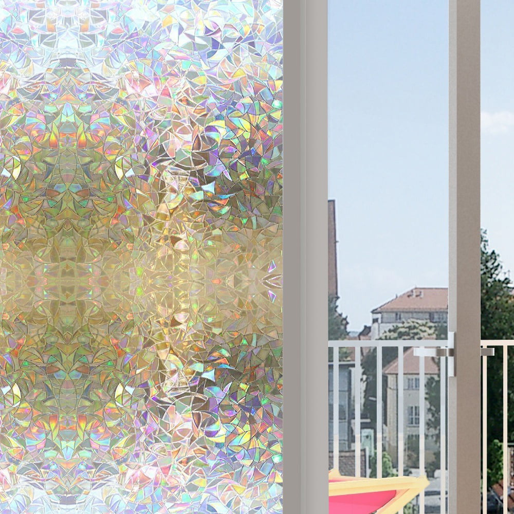 OTVIAP Decorative Self-Adhesive Window Film, 3D Privacy Window Films ...