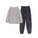 thumbnail image 3 of Pijamas de mujer de invierno de manga larga de forro polar coral con forro polar de franela gruesa ropa de casa traje de felpa para mujer, 3 of 3