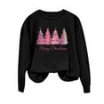 thumbnail image 2 of Christmas Shirts for Women Santa Hat,Christmas Sweatshirts for Women 3D Print Trendy Pink Christmas Tree Shirts Santa Claus Xmas Outfits Funny Tops Blouses, 2 of 4