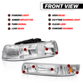 thumbnail image 4 of M-AUTO Pair Headlights + Bumper Lights for 99 00 01 02 Chevy Silverado 1500HD 2500HD 3500HD / 00-06 Suburban 1500 2500 Tahoe, 4 of 9