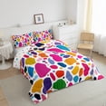 thumbnail image 3 of Manfei Colorful Graffiti Bedding Comforter Set,Modern Geometric Pattern Twin Comforter Sets,Watercolor Print Bedding Set For Girls Kids,Microfiber Bedroom Decor Reversible,2pcs, 3 of 8