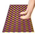 thumbnail image 5 of Haosy Pink and Orange Checkered Bathroom Rugs Non Slip Absorbent Soft Plush Quick Dry Bath Mat, 39"x20", 5 of 8