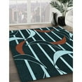 thumbnail image 3 of Ahgly Company Machine Washable Indoor Round Transitional Deep-Sea Green Area Rugs, 4' Round, 3 of 7