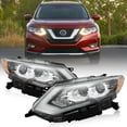 thumbnail image 6 of HOUGEET Full LED Headlights Assembly with Bulbs Fit for Nissan Rogue SL 2017-2020, Black Housing Headlamp Replacement, Left & Right Side, 6 of 8