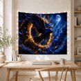 thumbnail image 5 of Cosmic Raven in Swirling Nebula, Mystical Fantasy Art for Dark Art Lovers, Wildlife Wall Art Halloween Gift Tapestry Wall Hanging for Bedroom, Living Room and Dorm, 5 of 7