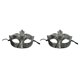 thumbnail image 3 of Sonducket Media cara Retro Masque Masquerade Disfraces Mardi Gras Fiesta veneciana Actuación Cumpleaños Halloween plata antigua plata antigua 2piezas Sonducket CBP372939, 3 of 6
