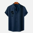 thumbnail image 2 of Baqcunre Polo Shirts For Men Men'S Floral Shirts Button Down Tropical Holiday Beach Shirts Graphic Tees Men Tops For Men Navy XL, 2 of 3