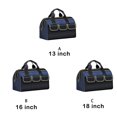 thumbnail image 3 of Minnieouse Bolsa de herramientas para electricista, bolsas de transporte para trabajadores, multibolsillos, cremallera gruesa, herramienta de reparación, Bolsas de mensajero y de hombro 16 pulgadas Minnieouse AP012979-02, 3 of 6