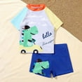 thumbnail image 5 of GYRATEDREAM 2-6Years Shirt Swim Bathing Suit Set-Toddler Boys Swimsuit Rash Guard Two Piece Summer Swimsuit Short Sleeve Trunks, 5 of 5
