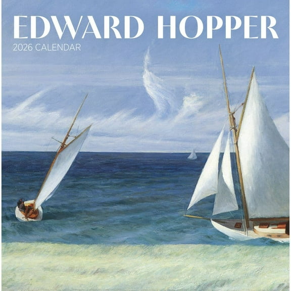 Pomegranate, Edward Hopper 2026 Wall Calendar, 12'' X 12'', 12-Month Calendar with Stapled Binding