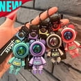 thumbnail image 2 of LLavero de oso relámpago de dibujos animados, muñeco de oso astronauta, colgante de bolso, llavero de coche para pareja, accesorios creativos con dijes, nuevo, 2 of 4