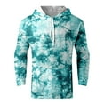 thumbnail image 4 of Hpapadks Hoodies for Men Athleisure Drawstring Hoodies Pullover with Pocket Lightweight Long Sleeve Tie Dye Print Mens Sweatshirts, 4 of 5