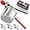 Silver/Red, variant on Large 15oz Potato Ricer, Heavy Duty Stainless Steel Potato Masher and Ricer for Mashed Potatoes, Mashed Potato Masher & Potato Press Kitchen Gadget for Perfect Mashed Potatoes