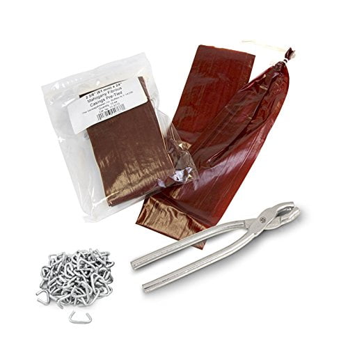 The Sausage Maker Summer Sausage Casing Kit, Tied and Looped 61mm (2.4”) Dia. x 24” Mahogany