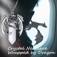 thumbnail image 3 of Dragon Pendant Necklace for Men Women Cool Healing Crystal Stone Necklace Natural Gemstone Necklace Western Dragon Jewelry, 3 of 8