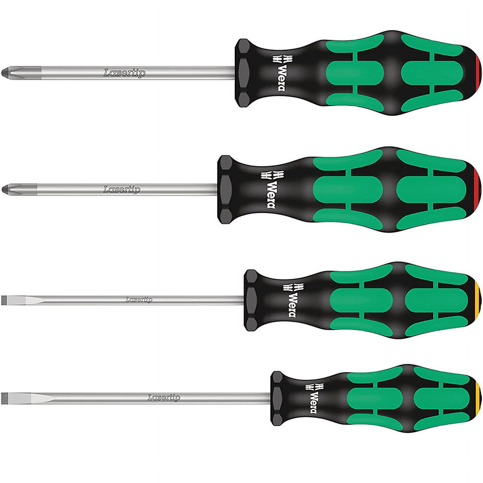 Wera 105626 Kraftform Plus 300/7 Screwdriver Set 4, PH/SL/SQ, 7 Pieces