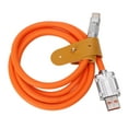 thumbnail image 2 of USB C Fast Charging Cable, Multifunction Thickened One Piece Interface 66W  Type C Charging Cord  For Camera For Mobile Phone Black,White,Yellow,Orange,Blue, 2 of 8