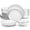 AMELIA-Black Rim-24 Piece (Service for 6), variant on 24-piece Gourmet Porcelain Dinnerware Sets Modern White Round Dish Set For 6 - Serving Plates And Dessert Salad Soup Pasta Series Amelia