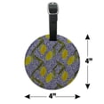 thumbnail image 6 of Lemons and Dots Round Leather Luggage Card Suitcase Carry-On ID Tag, 6 of 8