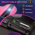 thumbnail image 4 of Aosom Licensed Lamborghini Sit and Scoot Ride on w/ Music Headlights, Pink, 4 of 9