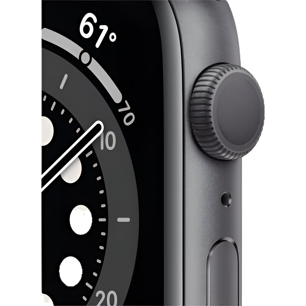Apple, Watch Series 6, Smart Watches, 44mm GPS Aluminum Space Gray Case Sport Band, Black, 1, 1, 1