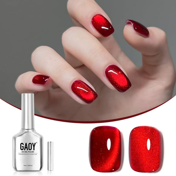 Esmalte de uñas GAOY Red Cat Eye Gel 16 ml con Magnet Ruby Twilight