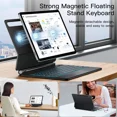 thumbnail image 3 of Magic Keyboard Case for Samsung Galaxy Tab S10 Plus/S9 Plus/S9 FE Plus/S8 Plus/S7 Plus/S7 FE 12.4 inch with Floating Magnetic Stand, Backlit, Smart Touchpad, Pen Holder, LED Display, 3 of 7