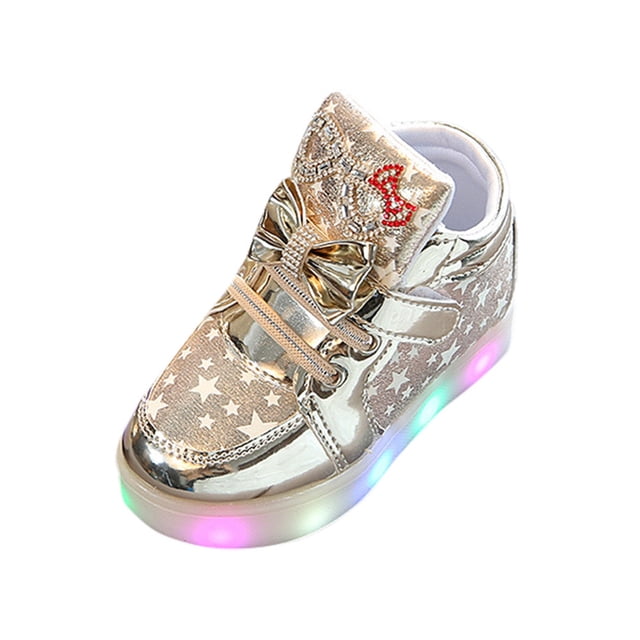 GreatBaby Espadrilles pour Filles Chaussures Lumineuses à LED Chaussures Lumineuses pour Enfants Espadrilles de Course Extérieures Adorables pour Enfants