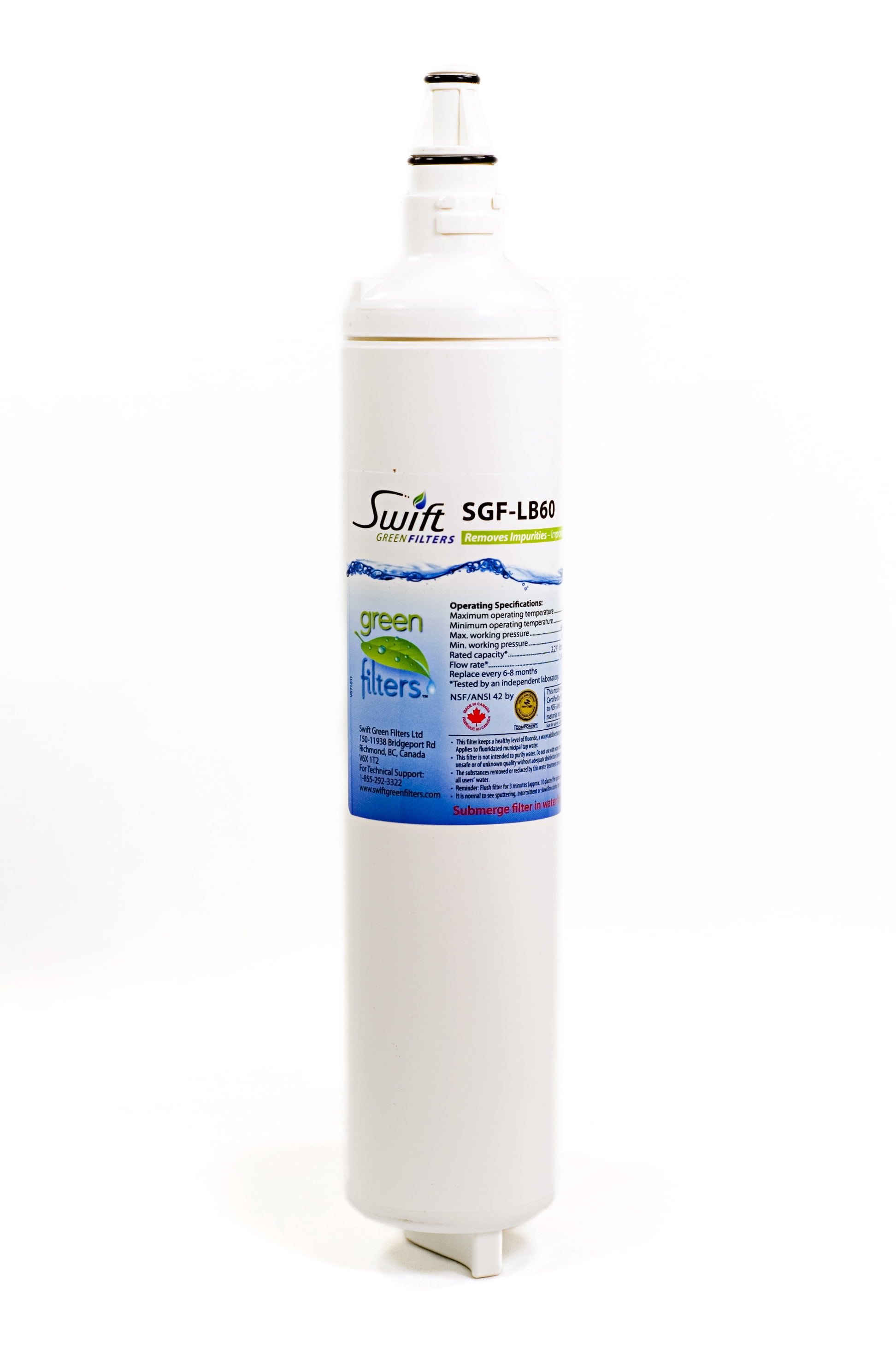 Swift Green Filters SGF-LA07 Rx (3-Pack) - USA Made Refrigerator Water Filter For LG LT700-P, 46-9690, ADQ36006102