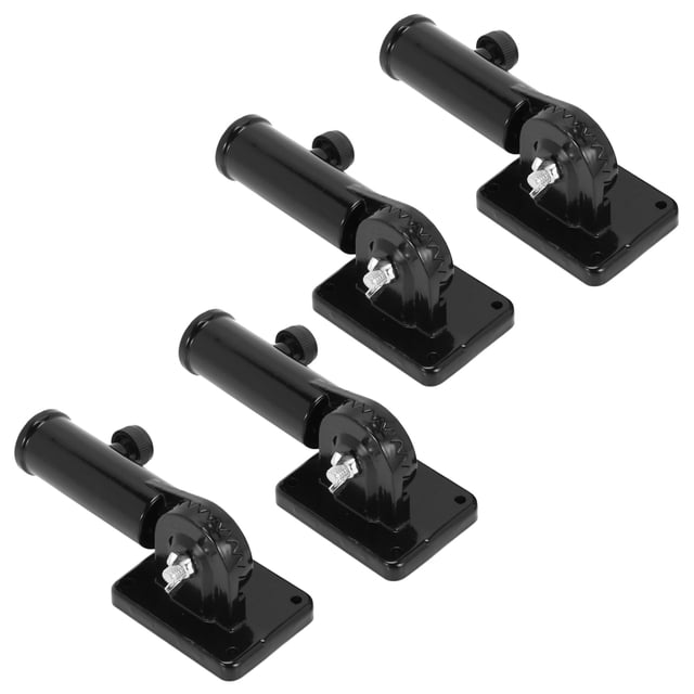 2 juegos Soporte de de Bandera Ajustable Multifuncional 2 En 1 Soporte de Bandera de Aluminio Resistente (Negro)