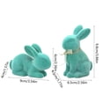 thumbnail image 3 of Votnto Short Pile Easter Bunny Figurine, Mini Rabbit Figurines Cute Bunny Decor, Spring Rabbit Small Statue Living Room Table Centerpieces Blue, 3 of 6