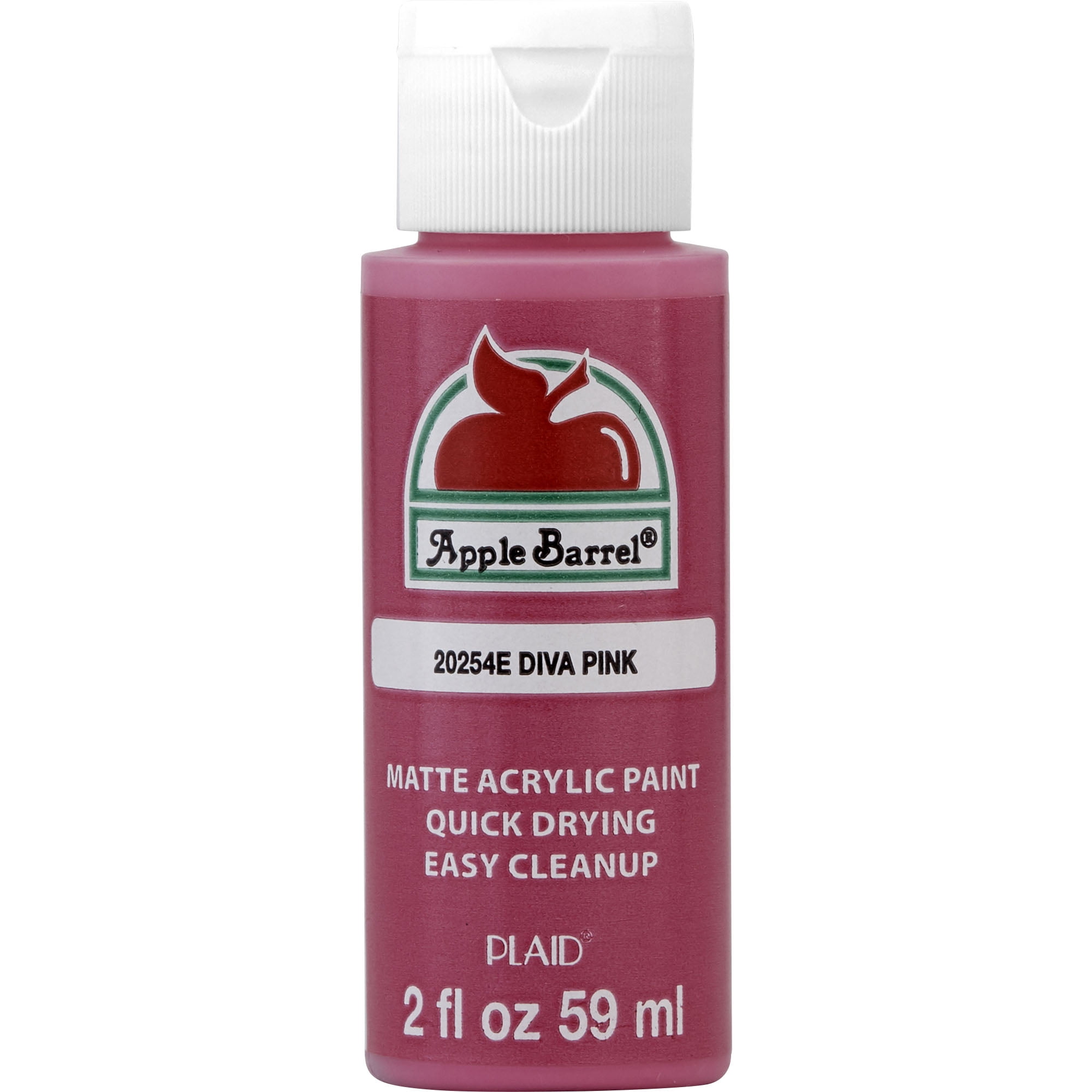 Apple Barrel 20254EX Acrylic Craft Paint, Matte Finish, Diva Pink, 2 fl oz