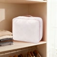 thumbnail image 1 of Bolsa de viaje para guardar ropa | Organizador portátil con cremallera para ropa interior y accesorios | Compartimentos superpuestos | Rosa o azul | Paquete de 1, 1 of 6