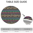 thumbnail image 6 of Colorful Ethnic Pattern Round Fitted Tablecloth with Elastic Edge,Dining Table Cover Waterproof,Outdoor Round Tablecloth for Camping,Dining,Indoor and Outdoor, 6 of 7