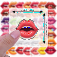 thumbnail image 5 of LUUFILx 50pcs Dripping Chocolate Cartoon Lips Stickers Holiday Emoji Decals Scrapbook Phone Guitar Water Bottle Laptop Artistic Decor, 5 of 8