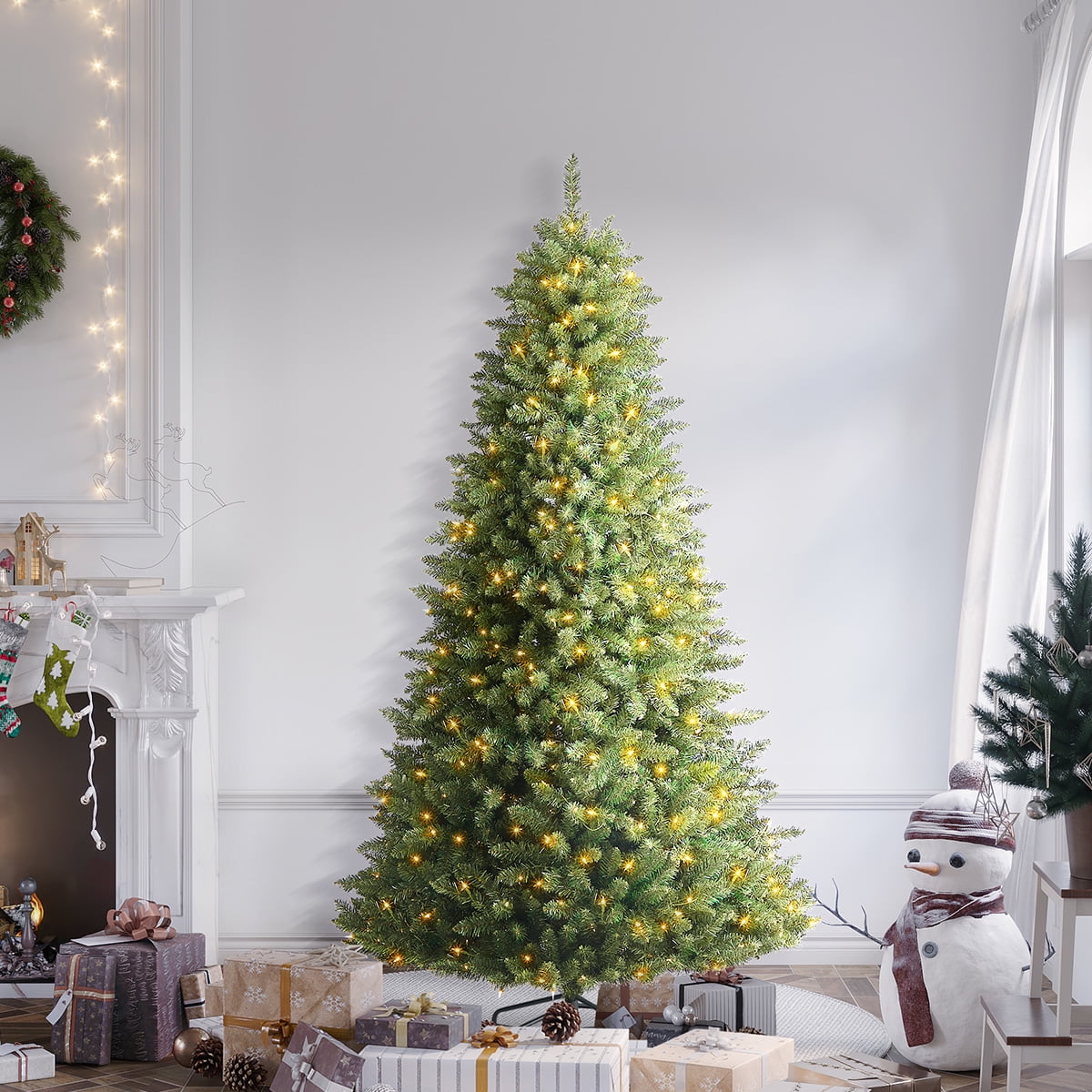 Sherman Texas Christmas Tree Pickup 2022 6.5Ft Pre-Lit Artificial Christmas Tree, 1300 Premium Hinged Branch Tips  With 300 Clear Lights, Ul Certificated, Feel Real Premium Pe Tree For Home,  Office, Party Decoration - Walmart.com