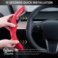 thumbnail image 5 of Caromop Suede Steering Wheel Cover, 14.5-15 in, Non-Slip, 2 pack, Red, 5 of 10