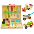 thumbnail image 1 of Juguete de construcción Caja de juguetes de madera DIY Kid Juego de imaginación educativo Juguetes para niños Niños 3 4 5 6 7 años Niños Niñas Niños Cumpleaños Regalo de Navidad, 1 of 5