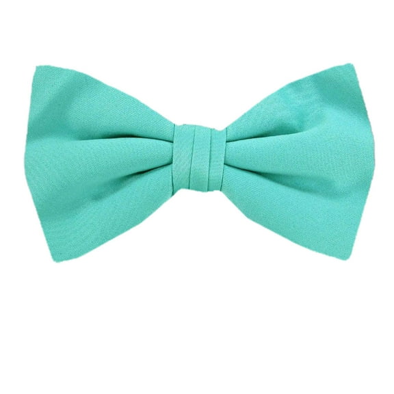 BuyYourTies - PBT-ADF-42 - Men's Pre-tied Formal Tuxedo Solid Color Bow Tie Aqua Blue