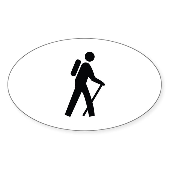 CafePress - Hiking Trail Image - Sticker (Oval)