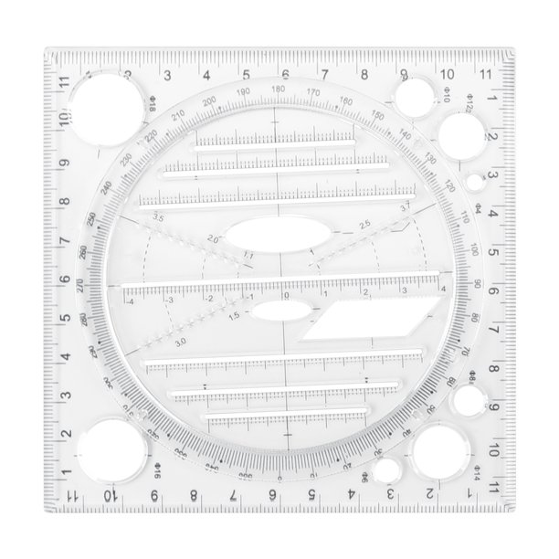 Multifunctional Fast Drawing Ruler, Geometric Function, Three ...