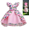 thumbnail image 1 of Flower Girl Dress for Wedding Birthday Pageant Tea Party Ruffles Layered Gown Dress, 1 of 9