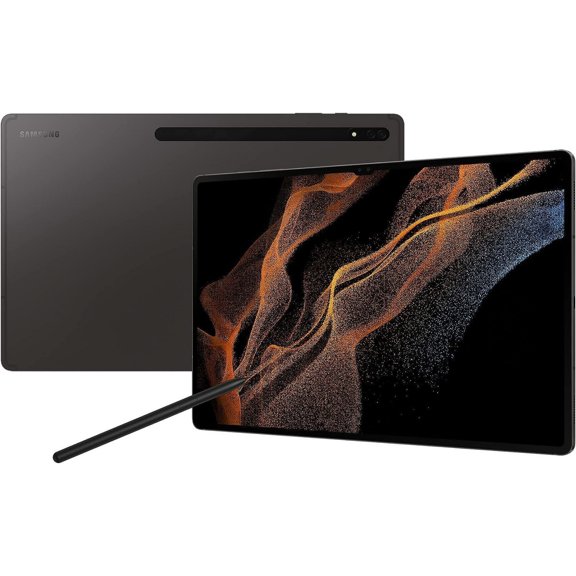 Samsung Galaxy Tab S8 Ultra Écran 14,6 Pouces avec S pen Inclus (Stockage 256 Go) / Tablette Certifiée Remise à Neuf Déverrouillée Wi‐Fi Seulement