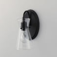 thumbnail image 2 of Ava 1 - Light Black Incandescent Glass And Steel Wall Sconce, 2 of 5