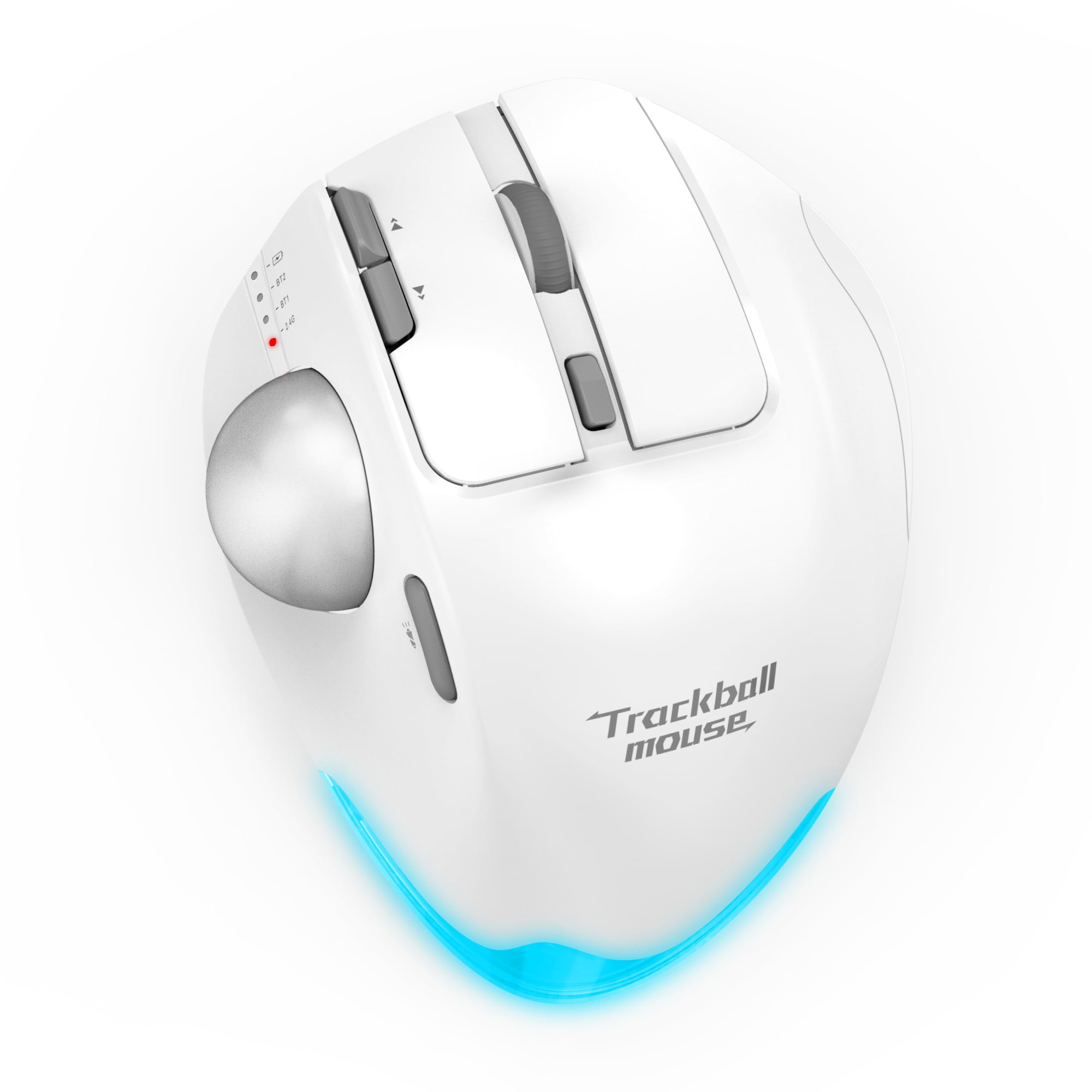 Bluetooth Trackball Mouse Ergonomic Rollerball 2.4G Wireless Mouse Programmable Buttons Thumb Control Mice Rechargeable Optical Mouse for 3 Devices