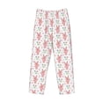 thumbnail image 6 of Uemuo Hello Rabbit Pattern Men's Wide Leg Palazzo Lounge Pants with Pockets Light Weight Loose Comfy Casual Pajama Pants-Small, 6 of 9