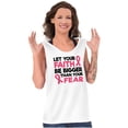thumbnail image 3 of Breast Cancer Faith Bigger Than Fear Womens Plus Size Graphic Tank Top Brisco Brands 2X, 3 of 5
