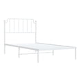 thumbnail image 4 of Metal Bed Frame White Full Size with Headboard, 39.4x78.7 Inch Steel Platform Bed Frame, Under Bed Storage, Modern Bedroom Furniture, 4 of 9